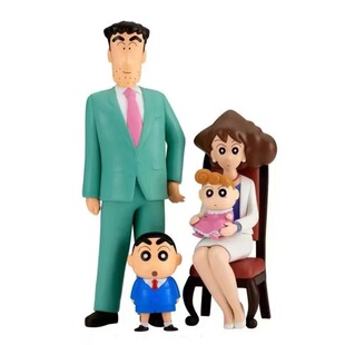 小新 全家福写真 广志 美伢 小葵 小新 摆件模型盒装手办公仔人偶