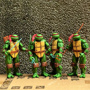NECA 忍者神龟回到纽约 四款套装 关节可动模型手办摆件玩具收藏