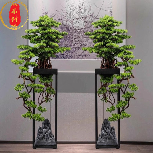 大型落地摆件新中式客厅盆景