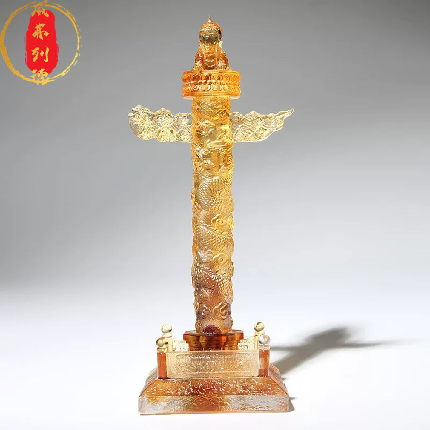 威弗列德装饰纪念品华表摆件中国风中华柱龙柱特色礼物琉璃工艺品