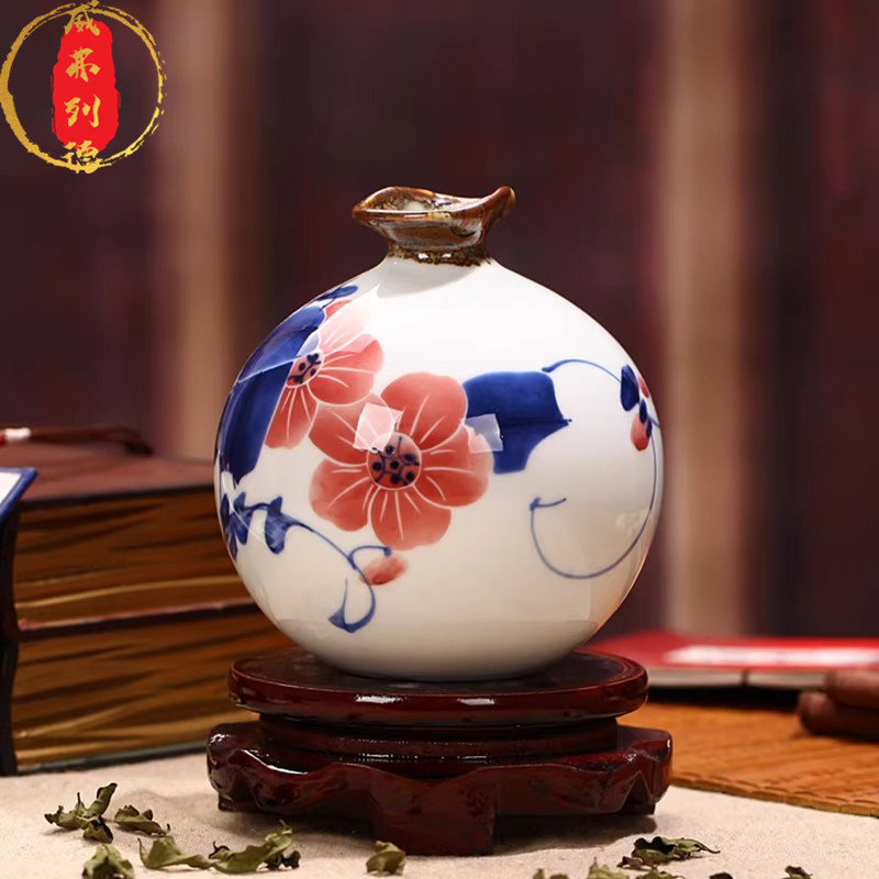 威弗列德客厅插花中式博古酒柜家居景德镇陶瓷书桌台面小花瓶摆件,家居饰品,装饰摆件,淘宝优惠券,粉丝福利购,淘宝优惠卷