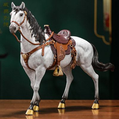 威弗列德办公室桌面装饰品马到成功乔迁开业礼品全铜神驹骏马摆件
