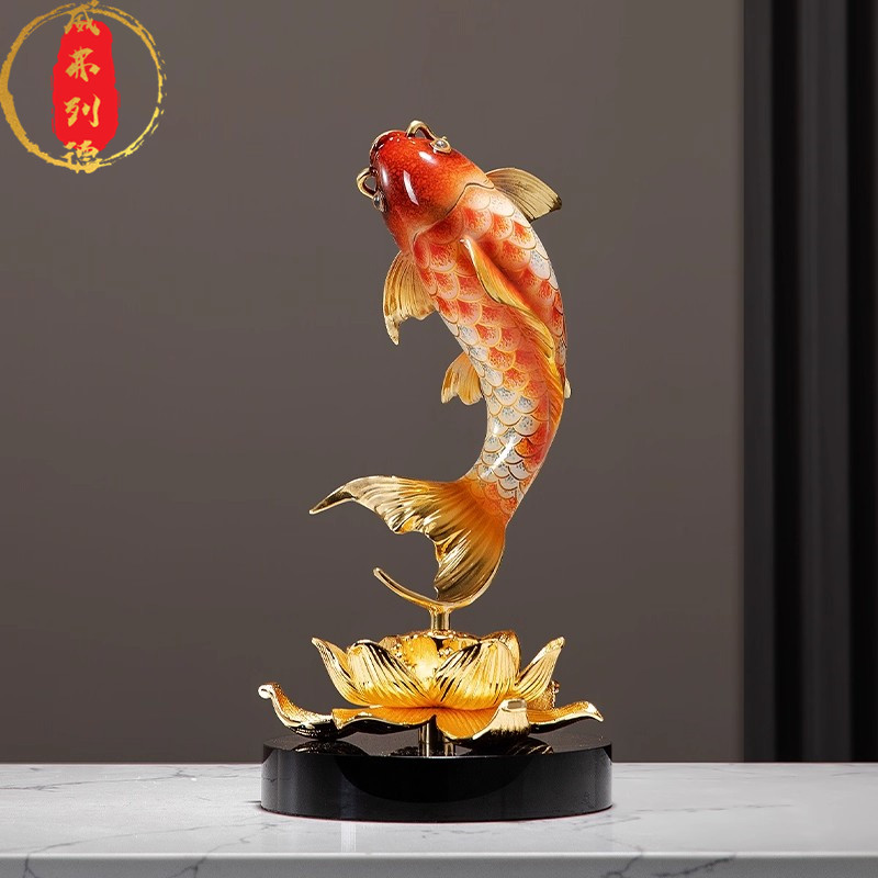 威弗列德办公室客厅家居装饰酒柜电视柜鱼铜摆件连年有余年年有鱼,家居饰品,装饰摆件,淘宝优惠券,粉丝福利购,淘宝优惠卷