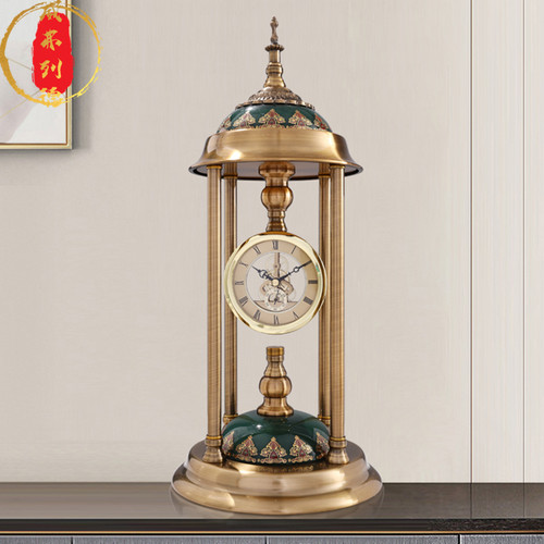 威弗列德高级摆放台式钟表桌面摆钟老式台钟欧式复古座钟客厅时钟