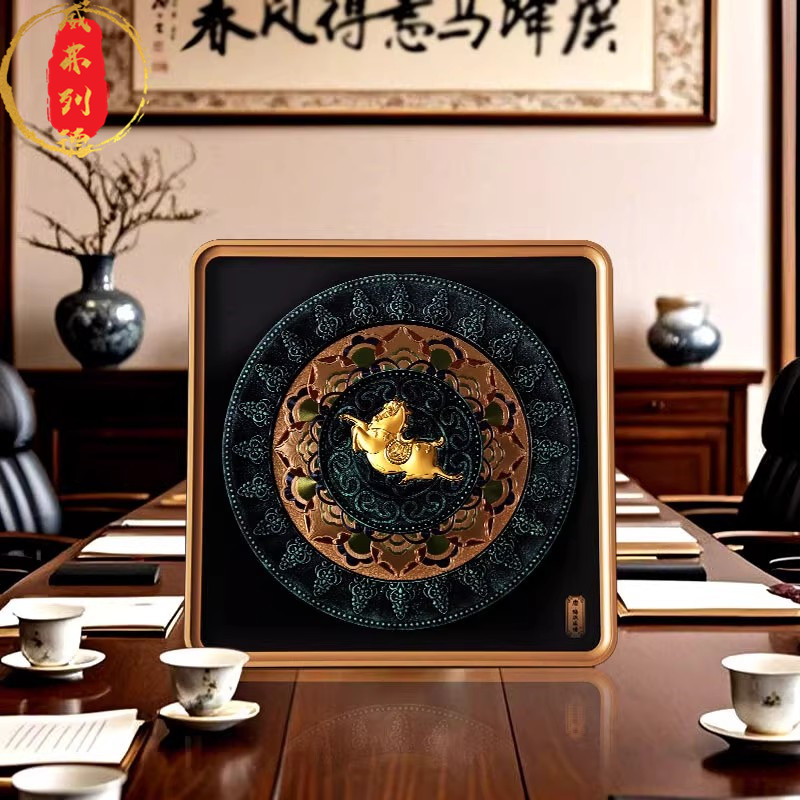 威弗列德高端商务礼家居黄金摆件