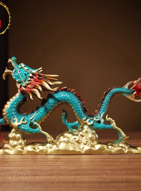 威弗列德龙铜摆件乔迁新居礼品