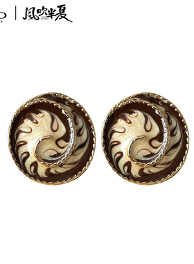 FEOX 《风吹半夏》官方联名许半夏同款漩涡耳环