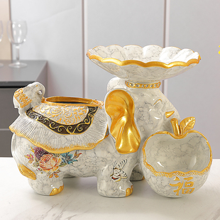 收纳盒 大象抽纸巾盒客厅现代简约抽纸盒创意餐桌茶几多功能网红款