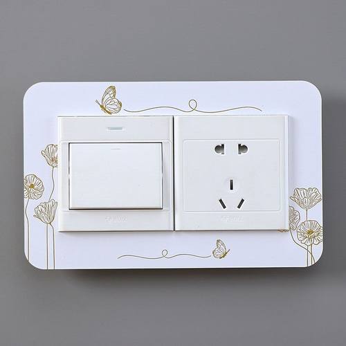 开关边框套2025新款亚克力双开开关家用插座客厅现代保护套贴墙开