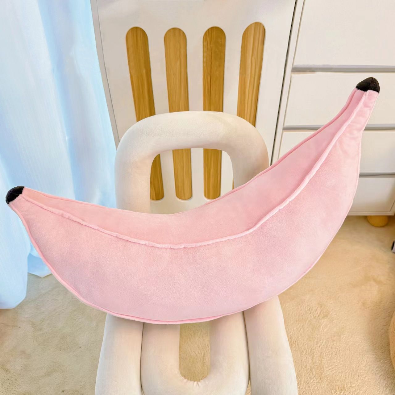 2025年新款床头靠枕柔软大香蕉抱枕长条靠枕创意床头靠垫可爱玩偶