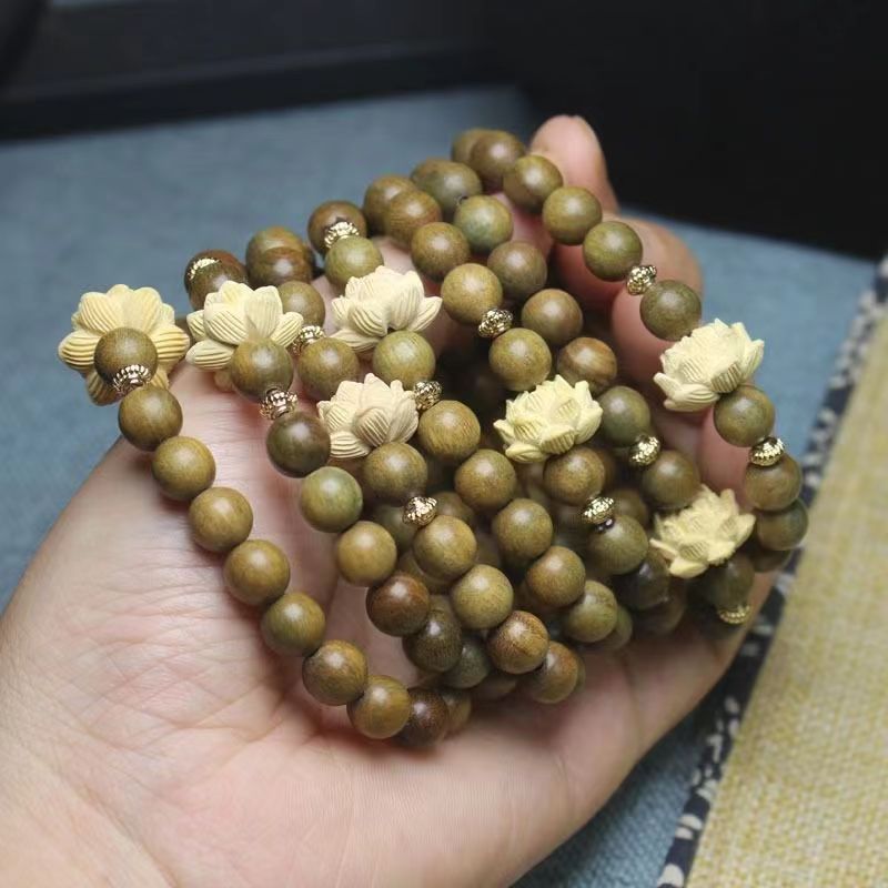 男款莲花手串好运正宗绿图片