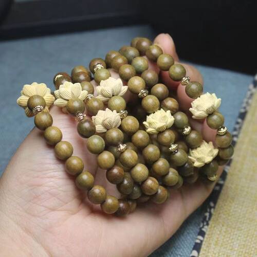 男款莲花手串好运正宗绿