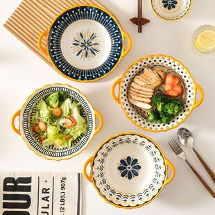 碗家用一人一个日式陶瓷双耳碗家用大号汤面碗拉面碗防烫吃螺蛳粉