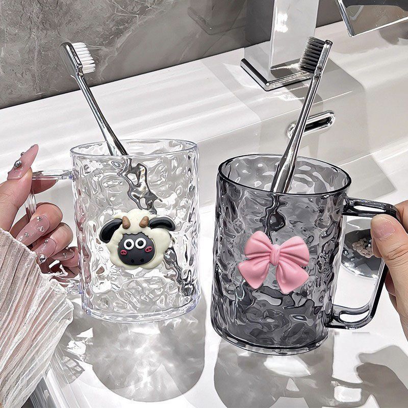 特别好看的漱口杯蝴蝶结ins简约漱口杯牙刷情侣套装漱口杯刷牙牙