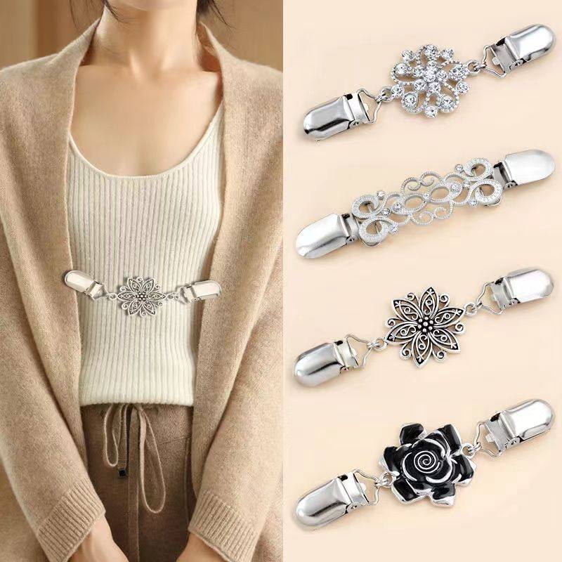 大衣固定扣披肩固定夹毛衣开衫围巾丝巾大衣领口装饰胸针夹子扣收,居家布艺,防走光扣,淘宝优惠券,粉丝福利购,淘宝优惠卷