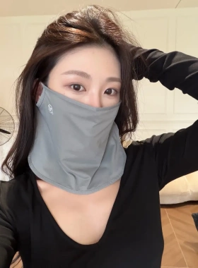 一片式冰感全脸防晒护颈挂耳面罩