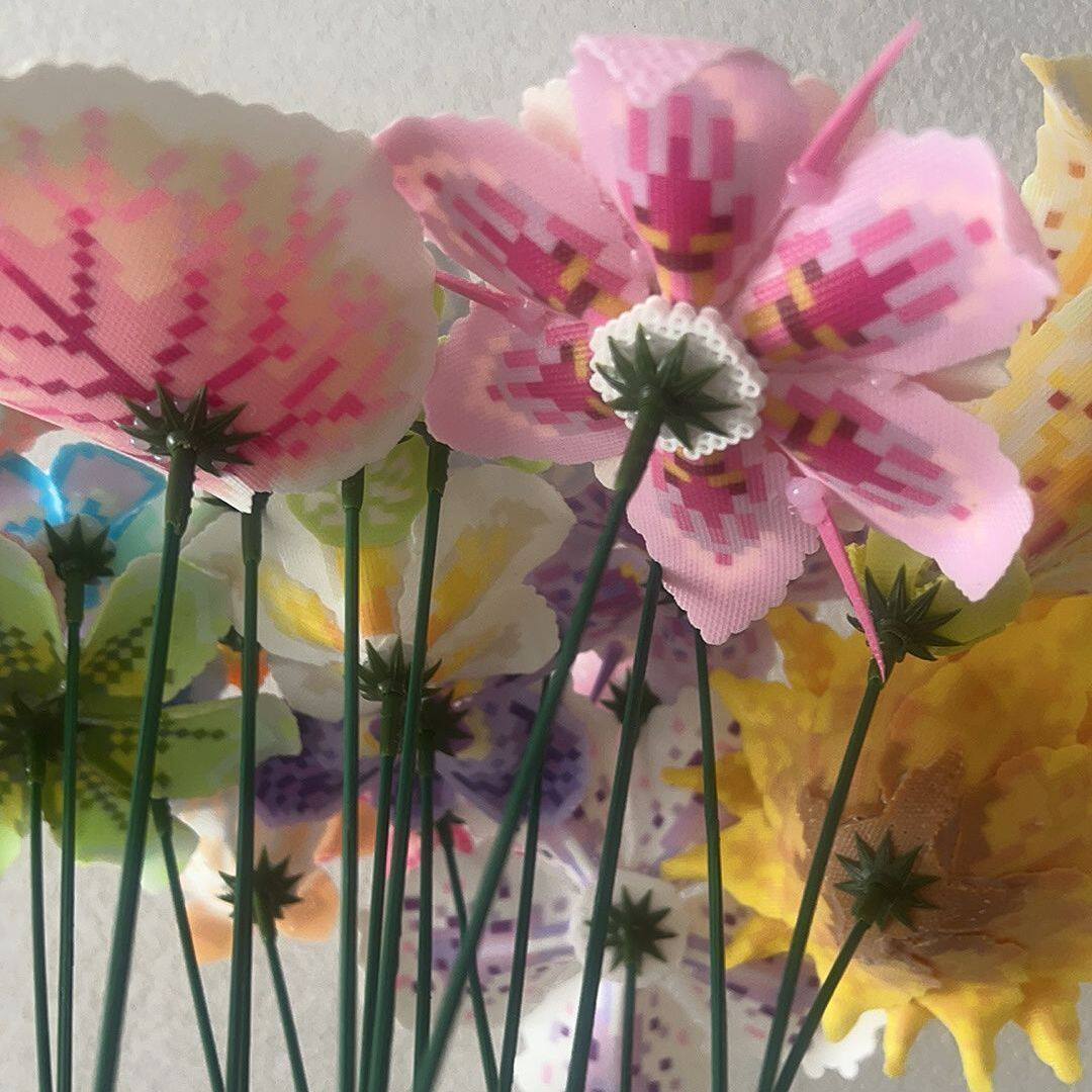 拼豆花束材料包组合花托