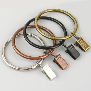 窗帘专用夹子窗帘圈环圆挂环带夹子圈浴帘罗马杆圈窗帘挂钩配件金
