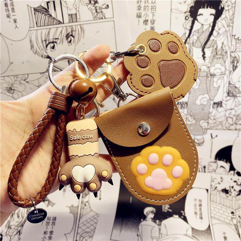 电子锁保护套网红新款猫爪子钥匙扣 电动车钥匙套 电子锁按键锁保,收纳整理,卡套,淘宝优惠券,粉丝福利购,淘宝优惠卷