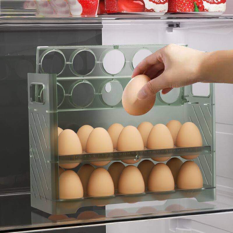 鸡蛋收纳盒100个鸡蛋厨房冰箱收纳盒保鲜整理鸡蛋盒收纳侧门鸡蛋
