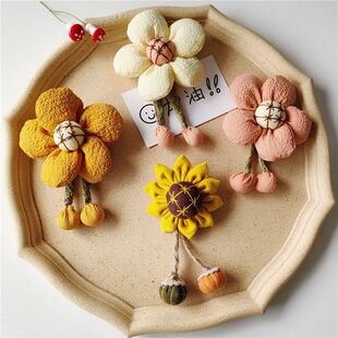 书包装饰品小配件向日葵田园风设计感小众别针气质包包衣服配饰森