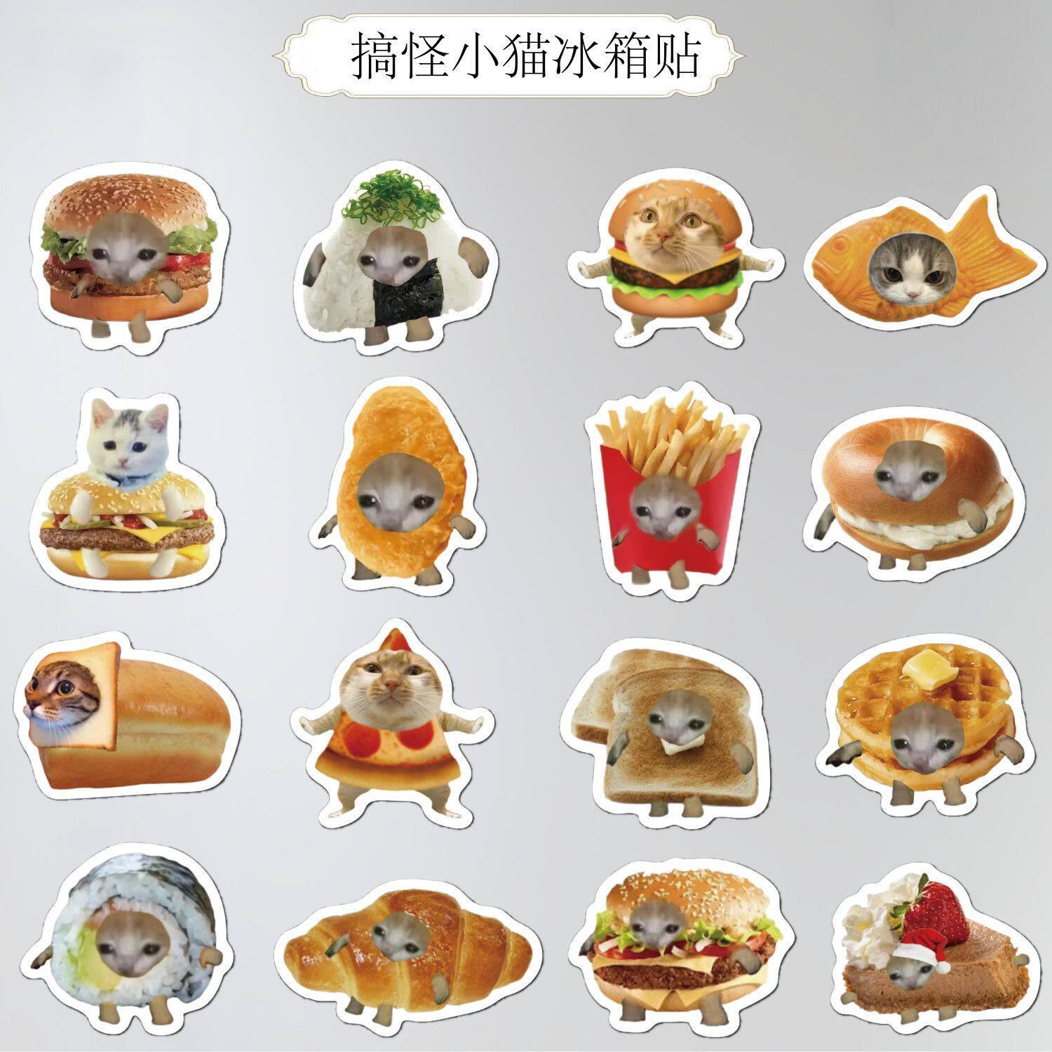 门上磁吸装饰搞怪小猫冰