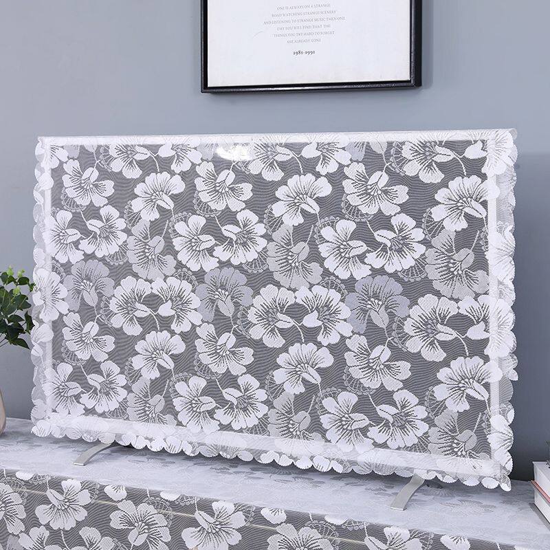 电视机防尘罩新款法式蕾丝电视柜防尘布盖布盖巾鞋柜防尘罩镂空电