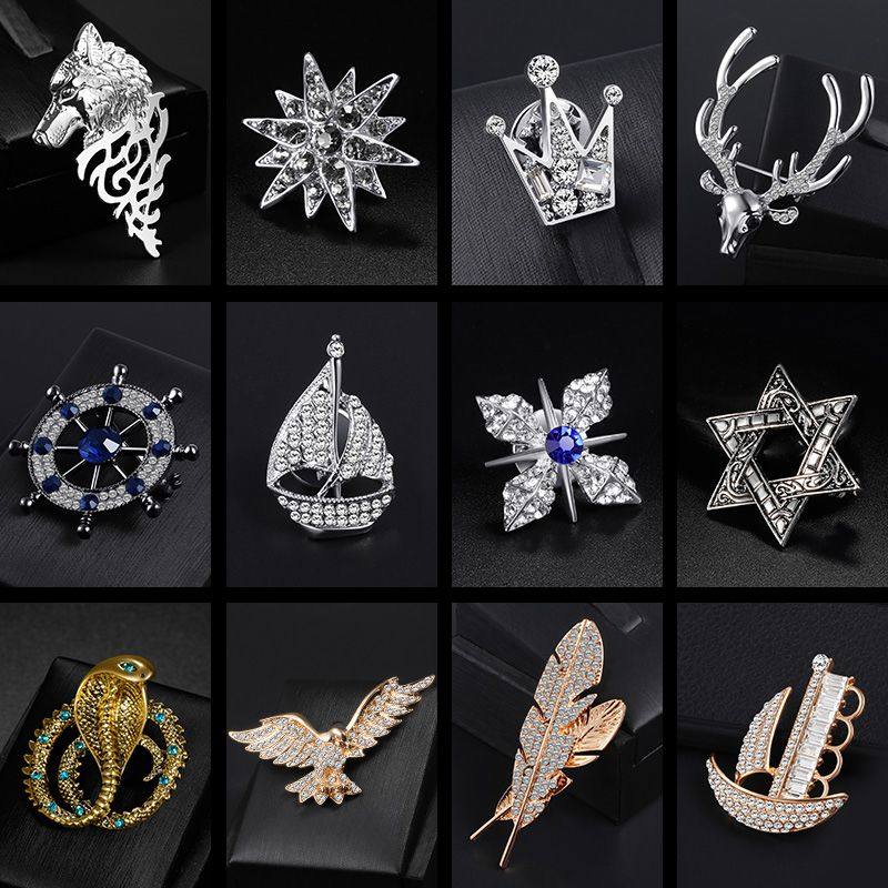 胸针男款韩版气质男士领针西服胸针大衣胸花西装外套胸针女配饰日