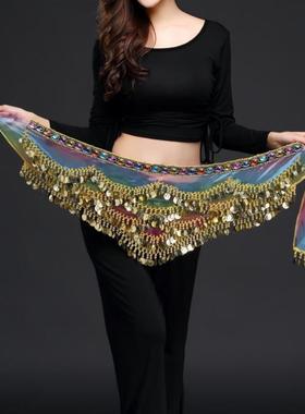 1pc Belly Dance Hip Towel Wh Sequin Decor Suable For