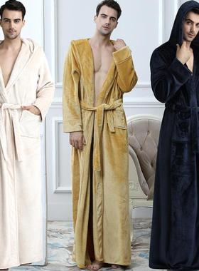 Long Bathrobe Autumn winter Hooded Night秋冬长款连帽浴袍