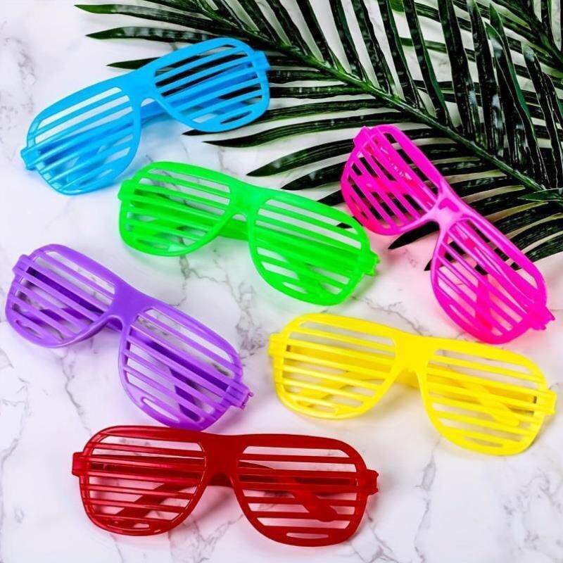 Christmas Halloween Neon Party Glasses 6pcs Neon Colored