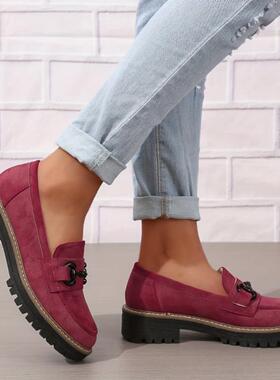 Loafers Horseb Decor Round Toe Slip On Shoes