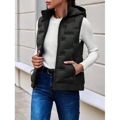 N 98117 Hooded Vest Men Winter Warm Sleeves Jacket 士连