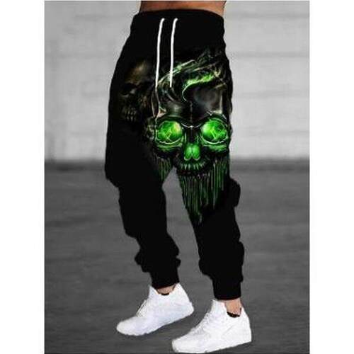 G 50345 Abstract Print Hip Hop Loose Pants 抽象印花长裤