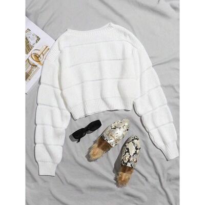 Q 42770 Heart knit ladies sweaters 爱心针织女士毛衣