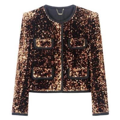 L 54131 Golden Sequin Short Jacket 金色亮片短外套
