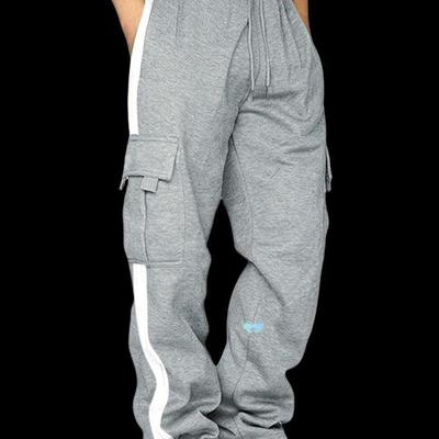 men's Outdoor Long Pants wh Elastic Fabric Multi Pocket