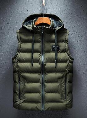 W 30419 Men's Thickened Warm Vest 新款修身马甲