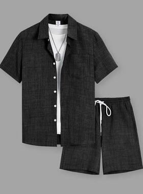 E 26671 Men's Short Sleeve Shirt Set 短袖衬衫套装