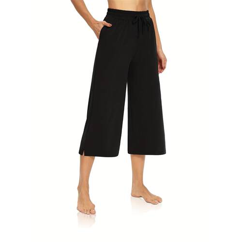 O 66481 Women's Solid Wide Leg Pants 女士阔腿裤