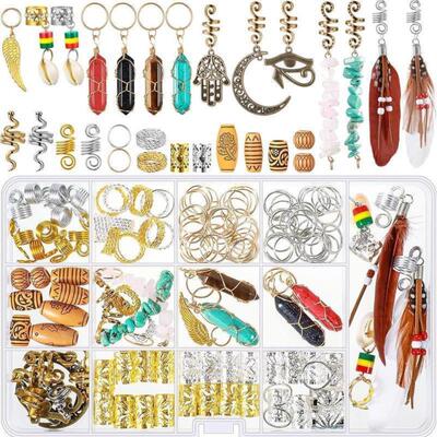 150 Pieces Hair Jewelry Dreadlocks Crystal Wire Wrapped