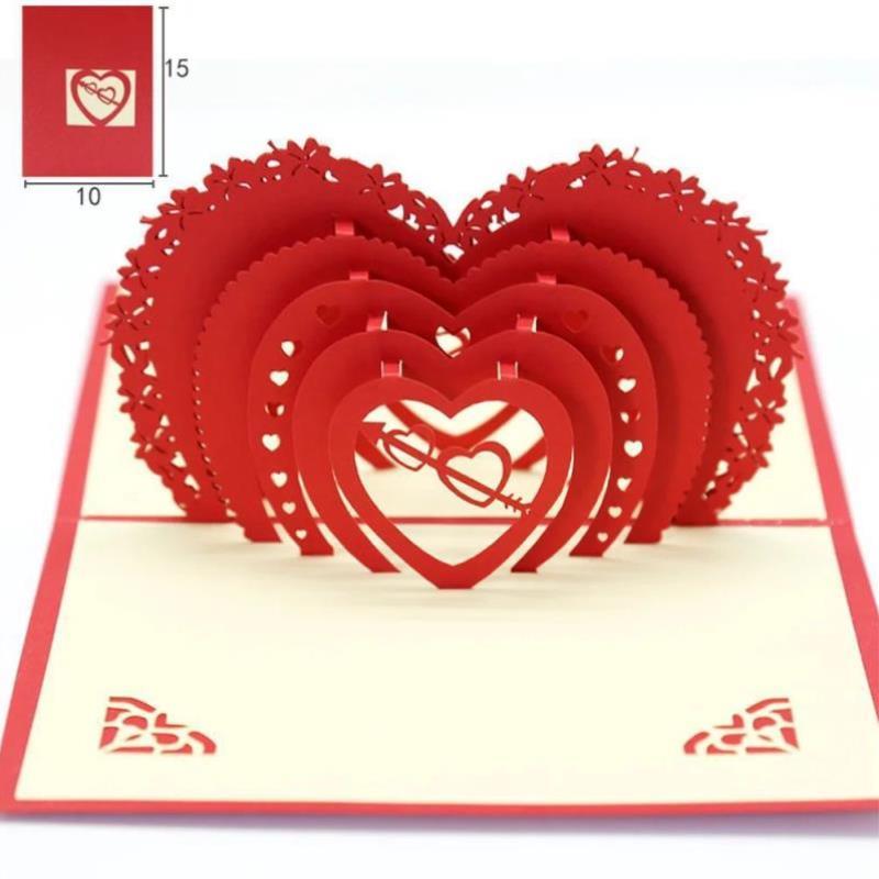 3D Pop Up Love Card wh Envelope Valentines Day Birthday An