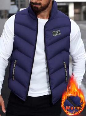 J 53581 Men's Stand Collar Padded Vest 立领棉马甲