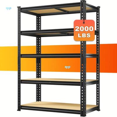 orage Shelves 5 tier Garage Shelving Galvanized eel跨境