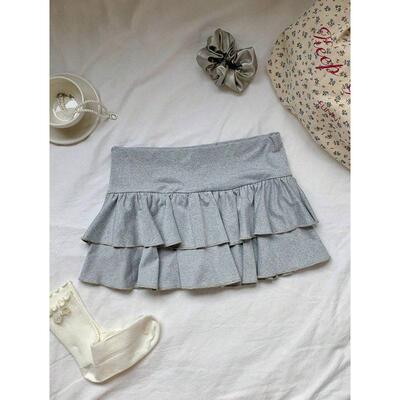 P 12357 Lace ruffled spicy skirt 蕾丝花边辣妹半身裙跨境