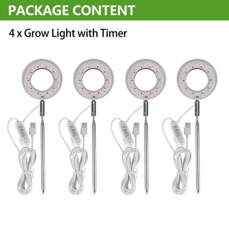 2/ 4pcs led Indoor Full Spectrum Grow Light Succulent跨境