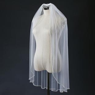 One Bride's Wedding Veil Pure Handmade Pearl Crystal Beaded