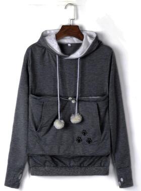 Unisex Cat And Dog Carrier Hoodies Pet Owner Wear背带连帽衫