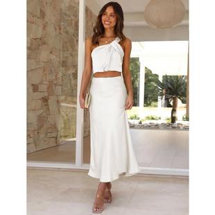 Set Women Coffee Skirt Faion Dress Bridesmaid New