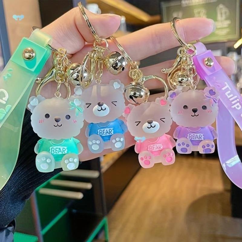 1pc Jelly Key Chain For Girls Cute Cartoon Resin Doll